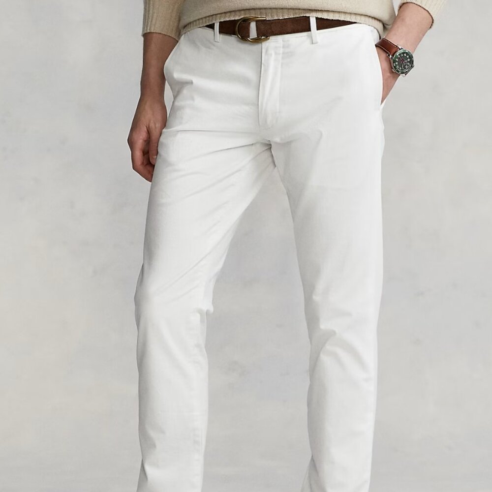 (Like New) Polo Ralph Lauren - Stretch Straight Fit Chino Pant (Deckwash White)